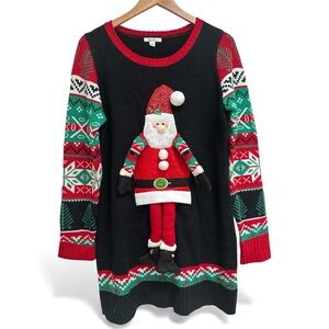 Festive Black and Red Christmas Sweater ugly Christmas cute Christmas